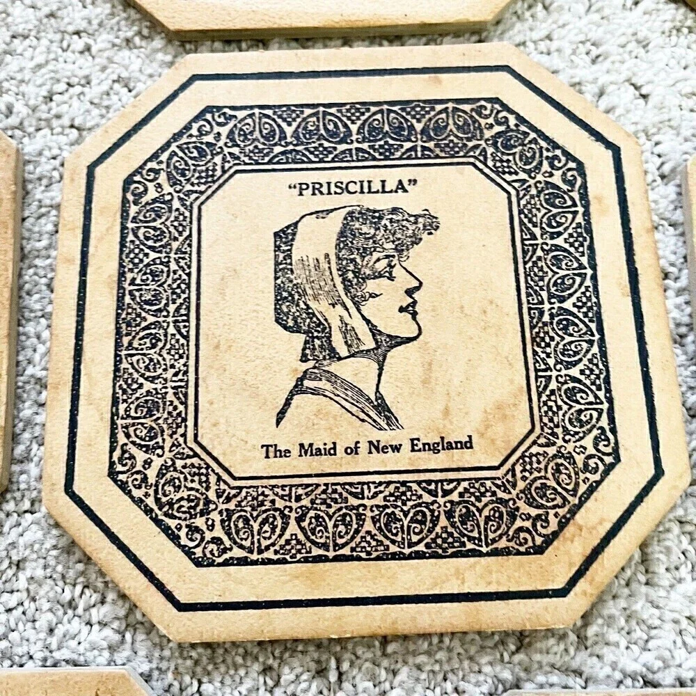 9x Dutch Boy Girl Trivet Advertising Cork Priscilla England Mpls Minnesota Iowa